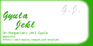 gyula jekl business card